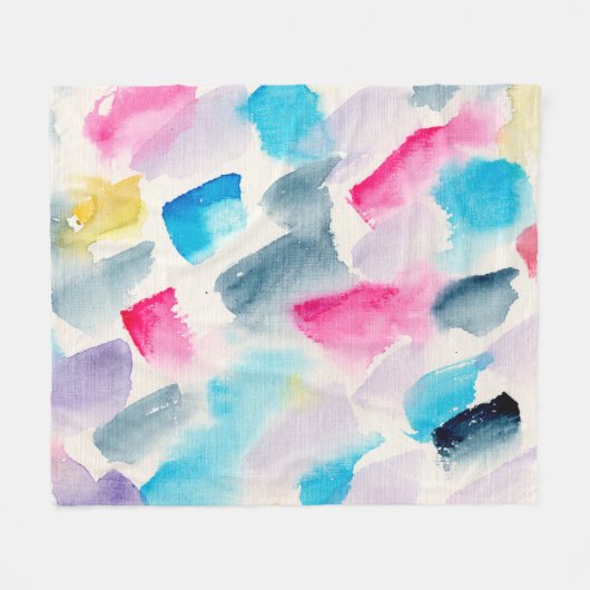 abstrakte Pinselstriche mit handgefertigten Wasser Fleecedecke (Vorderseite (Horizontal))