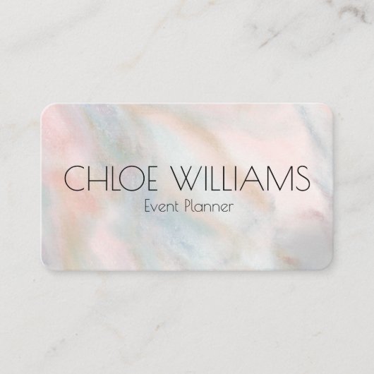 Abstrakte Pinselstriche mit weichem Pastellfarben Visitenkarte (Vorderseite)