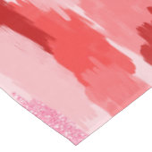 Abstrakte Pinselstriche Muster in Rosa Tischdecke (Schrägansicht)