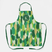 Abstrakte Pinselstriche, Muster Monogram Schürze (Vorderseite)