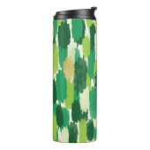 Abstrakte Pinselstriche, Muster Monogram Thermosbecher (Nach links gedreht)