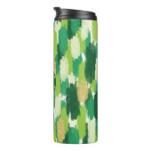 Abstrakte Pinselstriche, Muster Monogram Thermosbecher (Nach rechts gedreht)