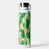 Abstrakte Pinselstriche, Muster Monogram Trinkflasche (Rückseite)