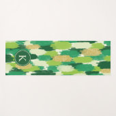 Abstrakte Pinselstriche, Muster Monogram Yogamatte (Vorderseite (Horizontal))
