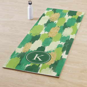 Abstrakte Pinselstriche, Muster Monogram Yogamatte