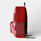Abstrakte Pinselstriche Muster Monogramm Bedruckter Rucksack (Rechts)