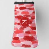 Abstrakte Pinselstriche Muster Monogramm Golf Headcover (Rotieren 90)