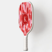 Abstrakte Pinselstriche Muster Monogramm Pickleball Schläger (Links)
