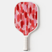Abstrakte Pinselstriche Muster Monogramm Pickleball Schläger (Rückseite)