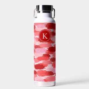 Abstrakte Pinselstriche Muster Monogramm Trinkflasche