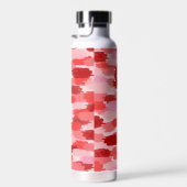 Abstrakte Pinselstriche Muster Monogramm Trinkflasche (Rechts)