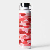 Abstrakte Pinselstriche Muster Monogramm Trinkflasche (Rückseite)