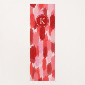 Abstrakte Pinselstriche Muster Monogramm Yogamatte (Vorderseite)
