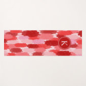 Abstrakte Pinselstriche Muster Monogramm Yogamatte (Vorderseite (Horizontal))