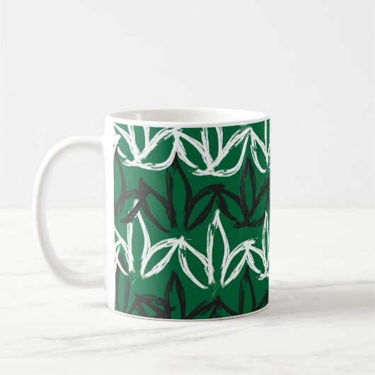 Abstrakte Pinselstriche Nahtlose Muster, Muster Kaffeetasse (Links)