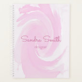 Abstrakte Pinselstriche Pinselstriche Rosa Planer (Vorderseite)