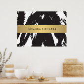 Abstrakte Pinselstriche Poster II (Küche)