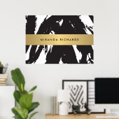 Abstrakte Pinselstriche Poster II (Heimbüro)