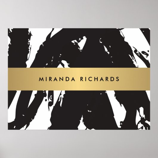 Abstrakte Pinselstriche Poster II (Vorne)