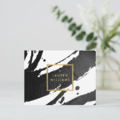 Abstrakte Pinselstriche Postkarte (Stehend Vorderseite)