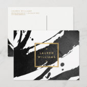 Abstrakte Pinselstriche Postkarte (Vorne/Hinten)