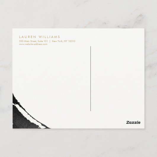 Abstrakte Pinselstriche Postkarte (Rückseite)