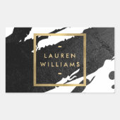 Abstrakte Pinselstriche Rechteckiger Aufkleber (Vorderseite)