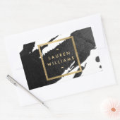 Abstrakte Pinselstriche Rechteckiger Aufkleber (Umschlag)