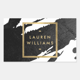 Abstrakte Pinselstriche Rechteckiger Aufkleber