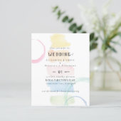 Abstrakte Pinselstriche Regenbogen WasserfarbenWED (Stehend Vorderseite)