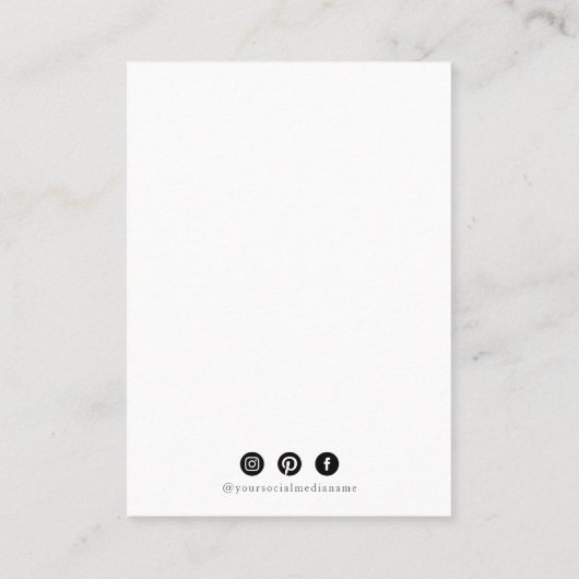 Abstrakte Pinselstriche Rosa Ohrenanzeige Visitenkarte (Rückseite)