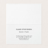 Abstrakte Pinselstriche Rot Türkis Visitenkarten (Innenseite Aufgefaltet)