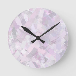 Abstrakte Pinselstriche Striche Textur. Runde Wanduhr