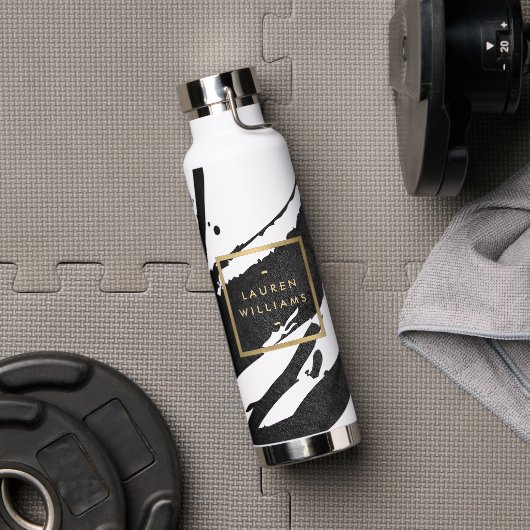 Abstrakte Pinselstriche Trinkflasche (Fitnessstudio)