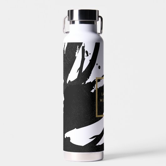 Abstrakte Pinselstriche Trinkflasche (Vorne)