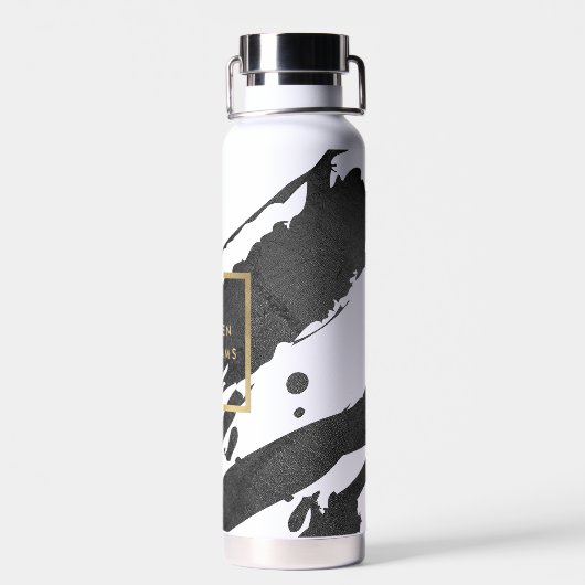 Abstrakte Pinselstriche Trinkflasche (Rückseite)