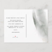 Abstrakte Pinselstriche und goldfarbene Pinselstri Ankündigungspostkarte (Rückseite)