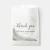 Abstrakte Pinselstriche und goldfarbene Pinselstri Geschenktütchen (Vorderseite)