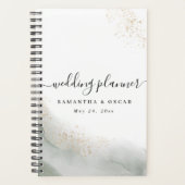 Abstrakte Pinselstriche und goldfarbene Pinselstri Planer (Vorderseite)