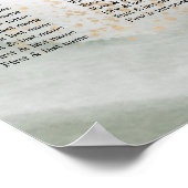 Abstrakte Pinselstriche und goldfarbene Pinselstri Poster (Ecke)