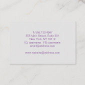 Abstrakte Pinselstriche. Visitenkarte (Rückseite)