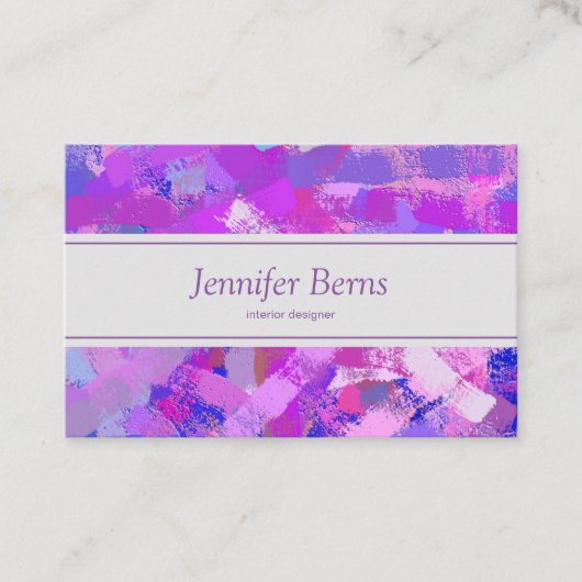 Abstrakte Pinselstriche. Visitenkarte (Vorderseite)
