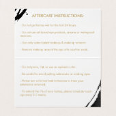 Abstrakte Pinselstriche Visitenkarten (Innenseite Aufgefaltet)