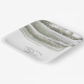 Abstrakte Pinselstriche Wedding We Do ID886 Pappteller (Gewinkelt)