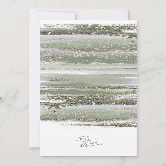 Abstrakte Pinselstriche Wedding We Do ID886 Save The Date (Rückseite)