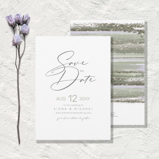 Abstrakte Pinselstriche Wedding We Do ID886 Save The Date