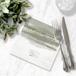 Abstrakte Pinselstriche Wedding We Do ID886 Serviette