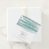 Abstrakte Pinselstriche Wir danken Ihnen Aquamarin Geschenkanhänger (Beispiel)