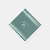 Abstrakte Pinselstriche Wir danken Ihnen Aquamarin Serviette (Ecke)