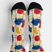 Abstrakte Pinselstrichsocken mit fettfarbigem Desi Socken (Oben)